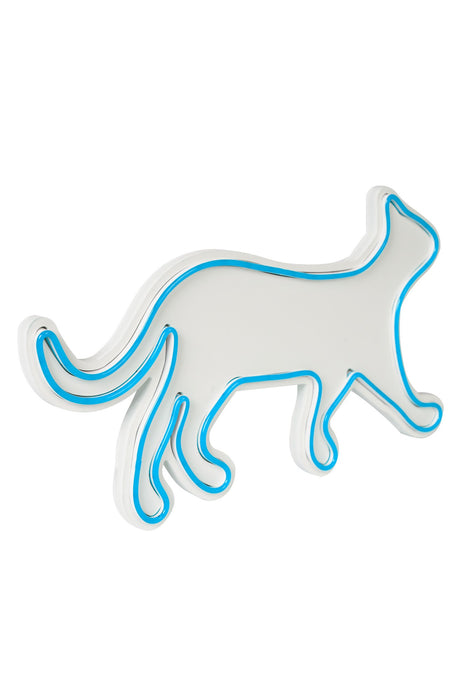 Decoratiune LED Asi Home Kitty the Cat - Blue, 45 x 26 x 2 cm