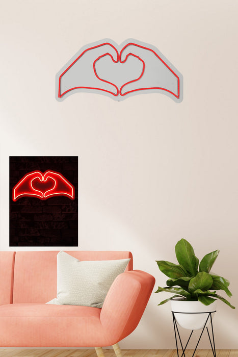 Decoratiune LED Asi Home Sweetheart - Red, 50 x 25 x 2 cm