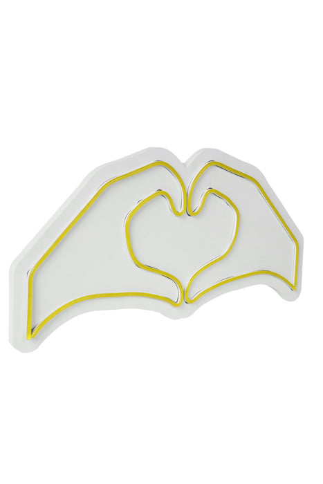 Decoratiune LED Asi Home Sweetheart - Yellow, 50 x 25 x 2 cm