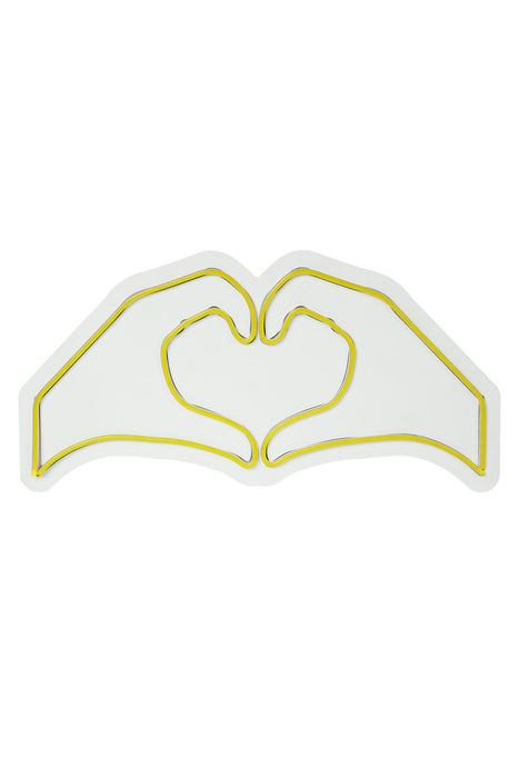 Decoratiune LED Asi Home Sweetheart - Yellow, 50 x 25 x 2 cm