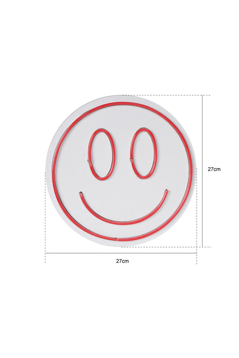 Decoratiune LED Asi Home Smiley - Red, 27cm