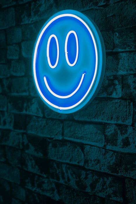 Decoratiune LED Asi Home Smiley - Blue, 27cm