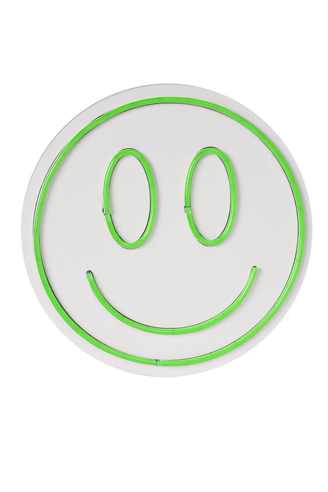 Decoratiune LED Asi Home Smiley - Green, 27cm