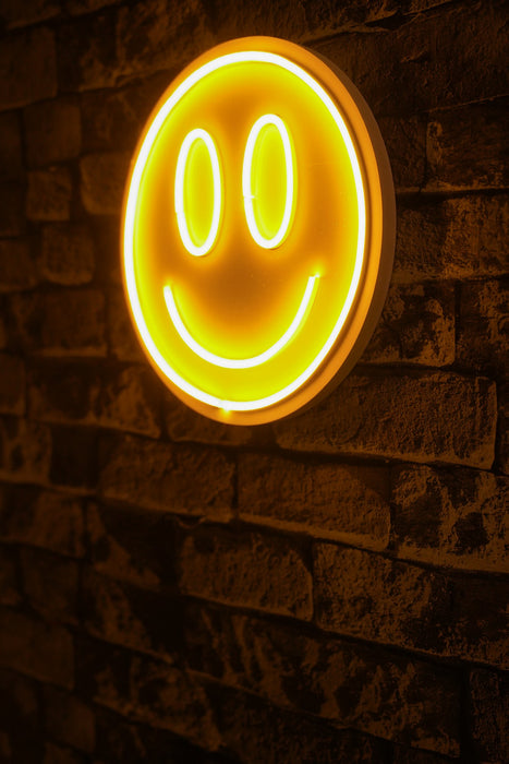 Decoratiune LED Asi Home Smiley - Yellow, 27cm