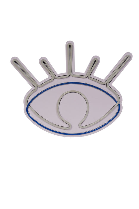 Decoratiune LED Asi Home Evil Eye - White, 38 x 30 x 3 cm