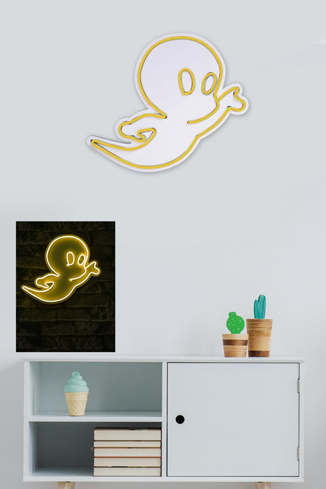 Decoratiune LED Asi Home Casper The Friendly Ghost - Galben, 37 X 28 X 3 cm