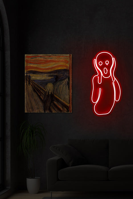 Decoratiune LED Asi Home Scream - Rosu, 28 x 55 x 3 cm