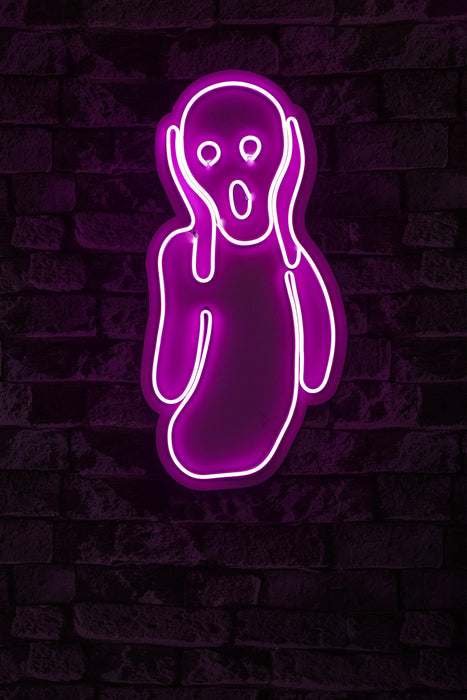 Decoratiune LED Asi Home Scream - Roz, 28 x 55 x 3 cm