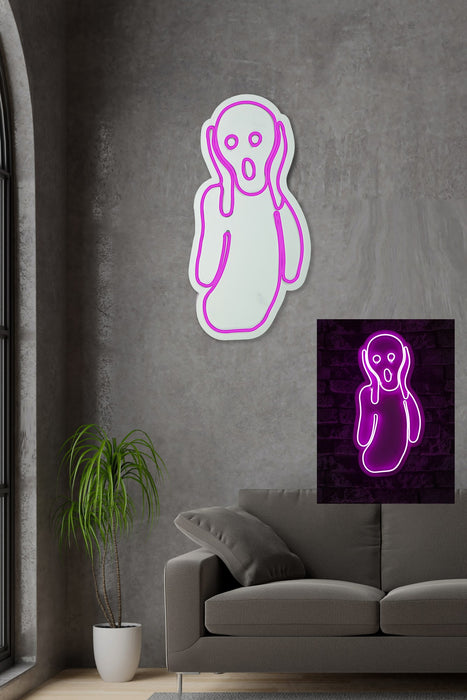 Decoratiune LED Asi Home Scream - Roz, 28 x 55 x 3 cm