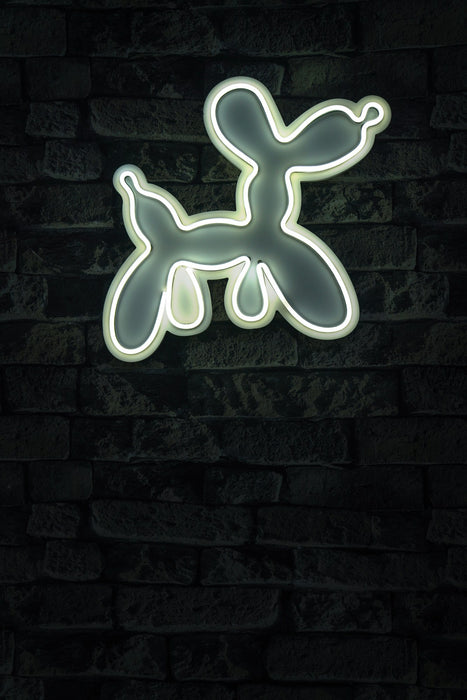 Decoratiune LED Asi Home Balloon Dog - Alb, 40 x 35 x 3 cm