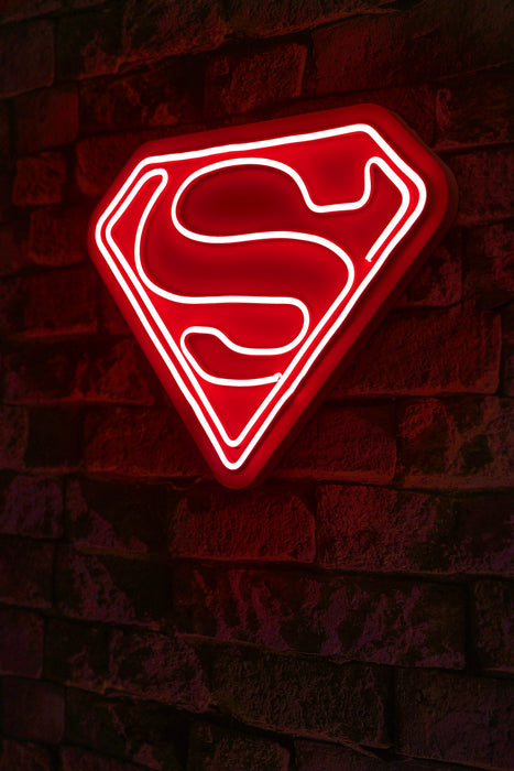 Decoratiune LED Asi Home Superman - Rosu, 36 x 28 x 3cm