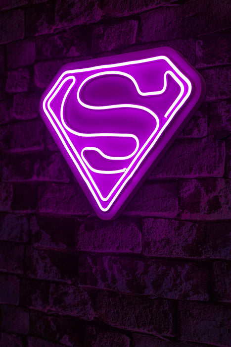 Decoratiune LED Asi Home Superman - Roz, 36 x 28 x 3cm