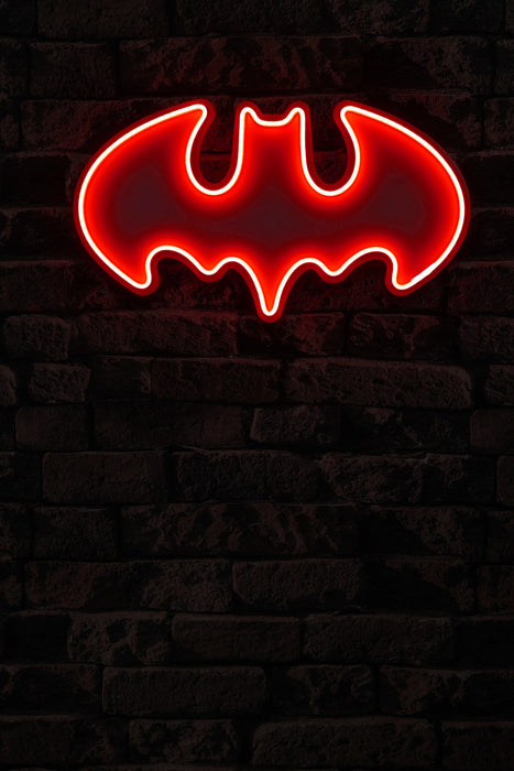 Decoratiune LED Asi Home Batman Bat Light - Rosu,  25 x 45 x 3 cm