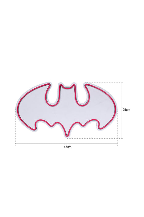 Decoratiune LED Asi Home Batman Bat Light - Rosu,  25 x 45 x 3 cm