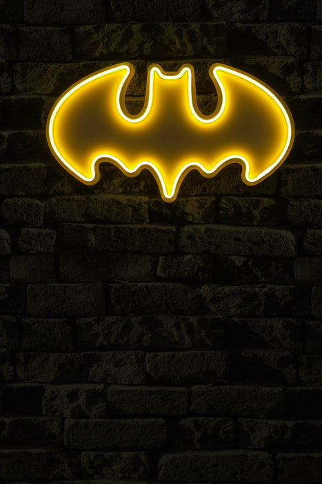 Decoratiune LED Asi Home Batman Bat Light - Galben,  25 x 45 x 3 cm