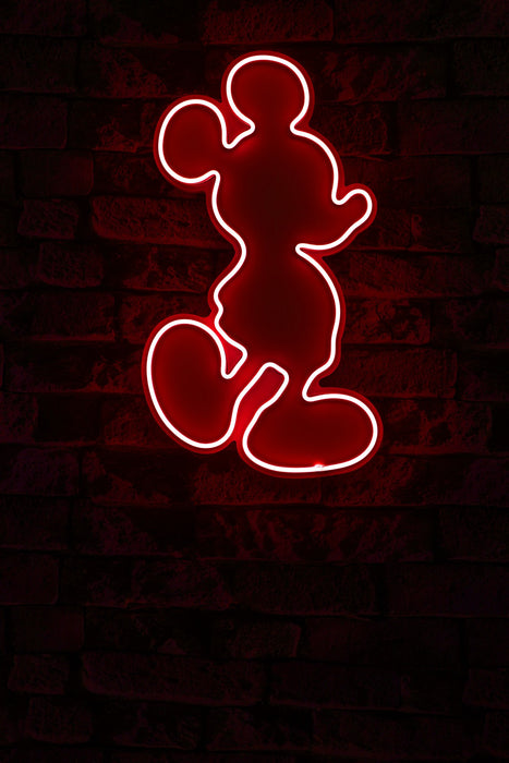 Decoratiune LED Asi Home Mickey Mouse - Rosu, 27 x 49 x 3 cm