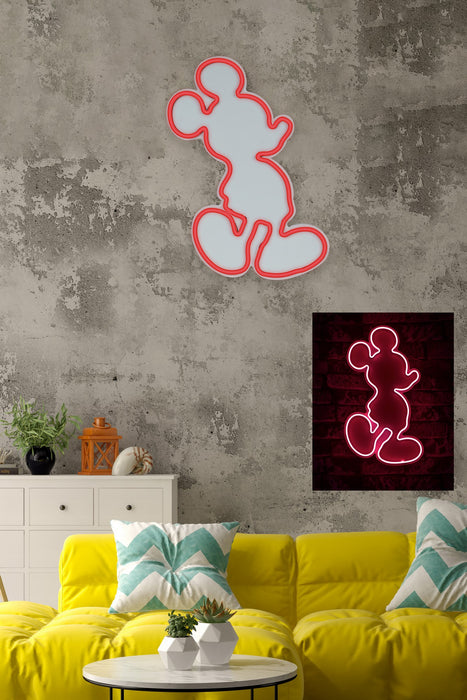 Decoratiune LED Asi Home Mickey Mouse - Rosu, 27 x 49 x 3 cm