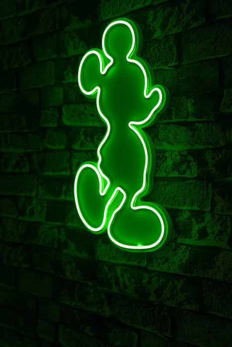 Decoratiune LED Asi Home Mickey Mouse - Verde, 27 x 49 x 3 cm