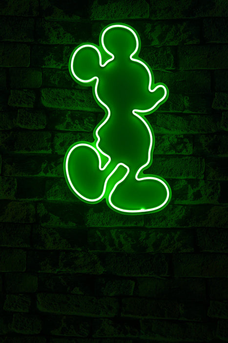 Decoratiune LED Asi Home Mickey Mouse - Verde, 27 x 49 x 3 cm