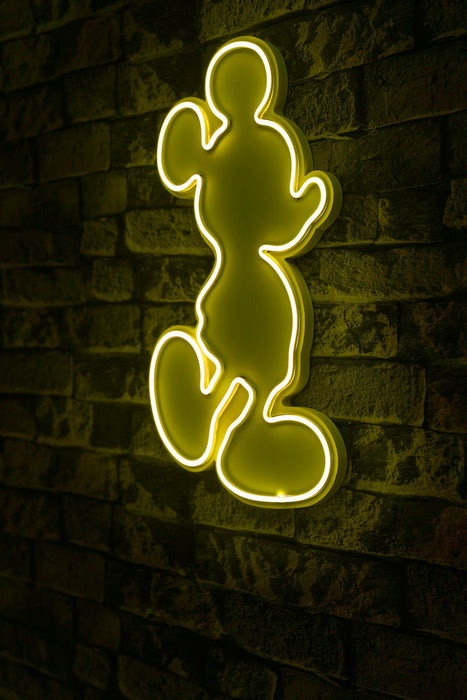 Decoratiune LED Asi Home Mickey Mouse - Galben, 27 x 49 x 3 cm