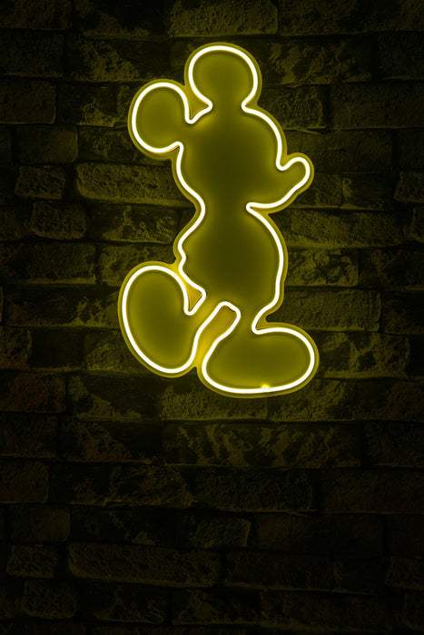 Decoratiune LED Asi Home Mickey Mouse - Galben, 27 x 49 x 3 cm