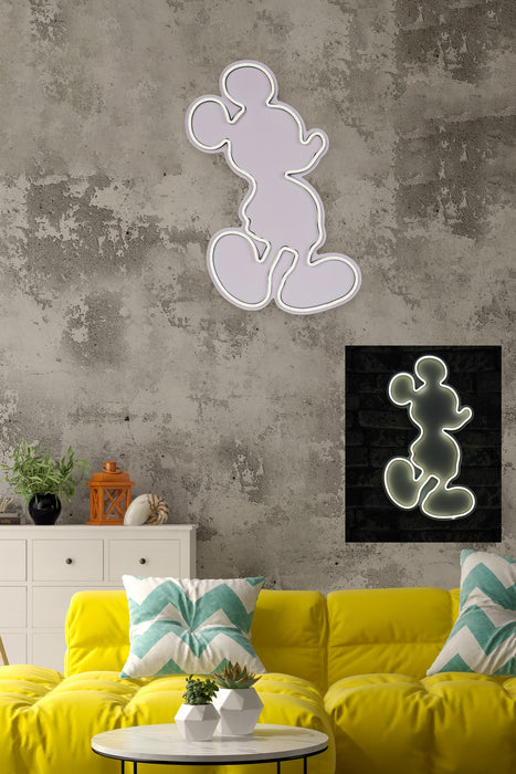 Decoratiune LED Asi Home Mickey Mouse - Alb, 27 x 49 x 3 cm