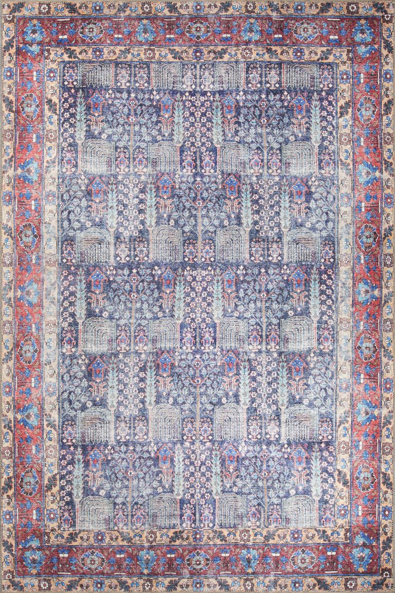 Covor Asi Home Blues Chenille, 140 x 190cm, Poliester, Multicolor