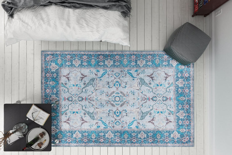 Covor Asi Home Dorian Chenille - Blue, 140 x 190cm, Poliester, Multicolor