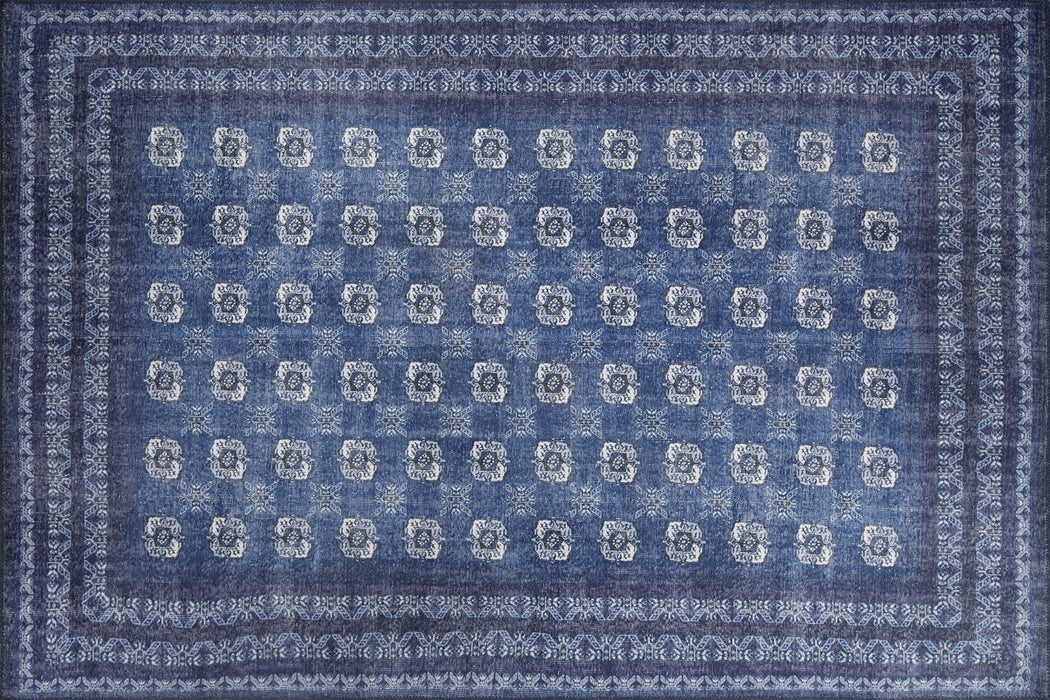 Covor Asi Home Blues Chenille - Dark Blue 6, 140 x 190cm, Poliester, Multicolor