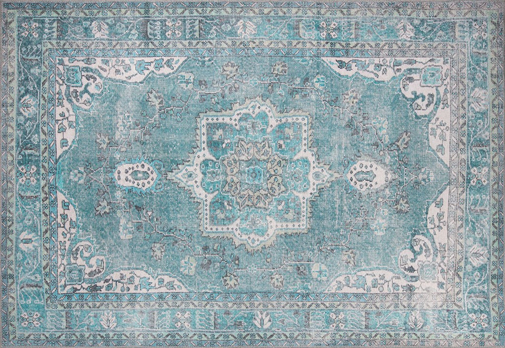 Covor Asi Home Blues Chenille - Green, 140 x 190cm, Poliester, Multicolor