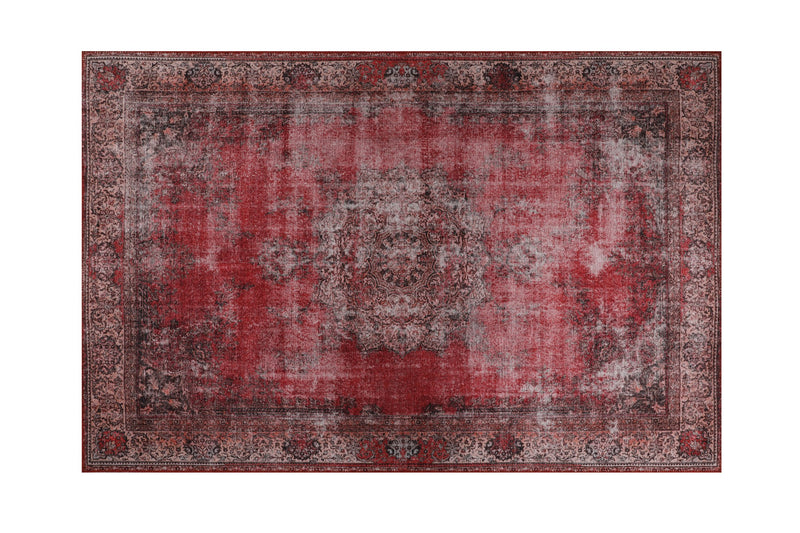 Covor Asi Home Blues Chenille - Red, 140 x 190cm, Poliester, Multicolor