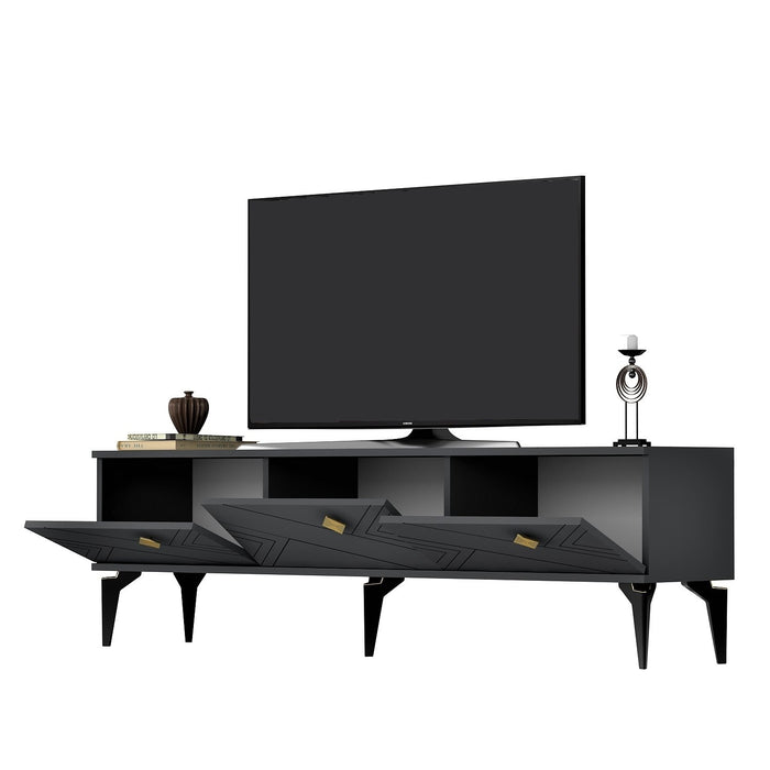 Comoda TV Asi Home Touch, 150 cm x 64 cm x 35 cm, Antracit