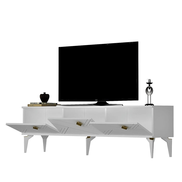 Comoda TV Asi Home Touch, 150 cm x 64 cm x 35 cm, Alb