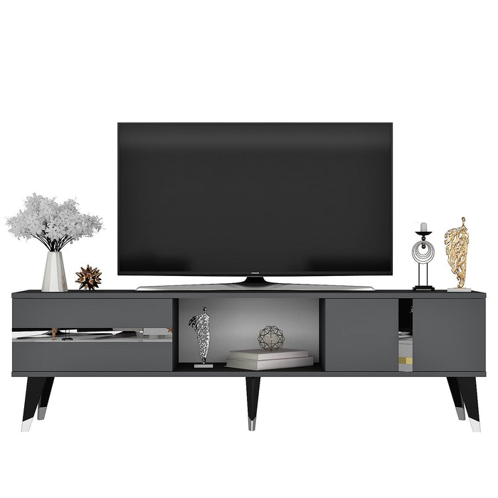 Comoda TV Asi Home Vania, 150 cm x 50 cm x 30 cm, Antracit,
Argintiu