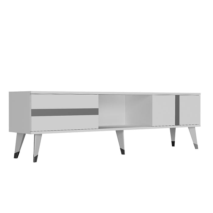 Comoda TV Asi Home Vania, 150 cm x 50 cm x 30 cm, Alb,
Argintiu