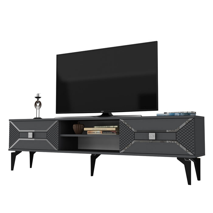 Comoda TV Asi Home Yumedi, 150 cm x 50 cm x 30 cm, Antracit,
Argintiu