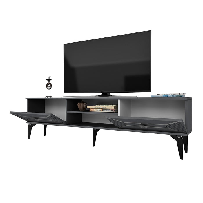 Comoda TV Asi Home Yumedi, 150 cm x 50 cm x 30 cm, Antracit,
Argintiu