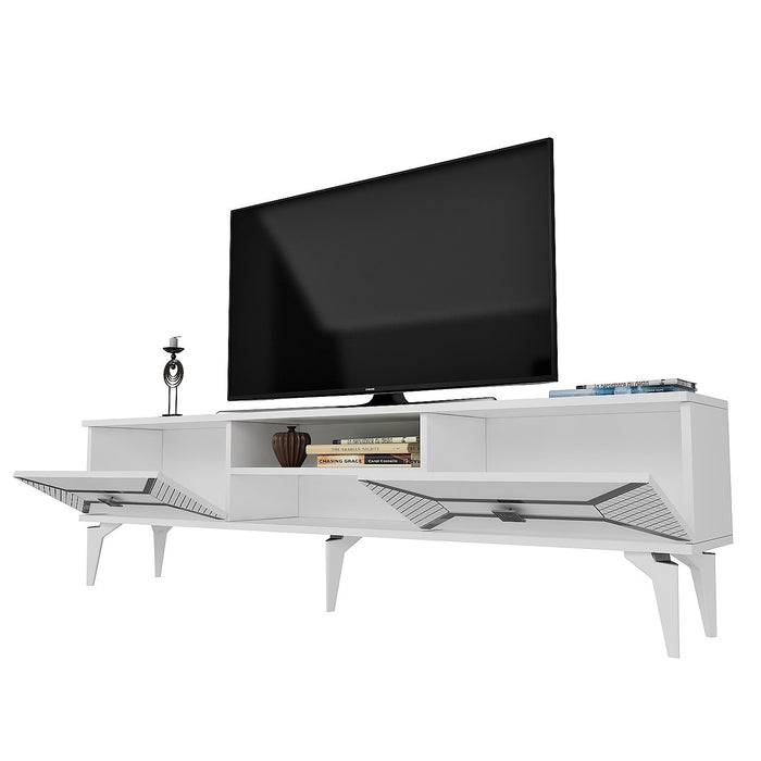 Comoda TV Asi Home Yumedi, 150 cm x 50 cm x 30 cm, Alb,
Argintiu