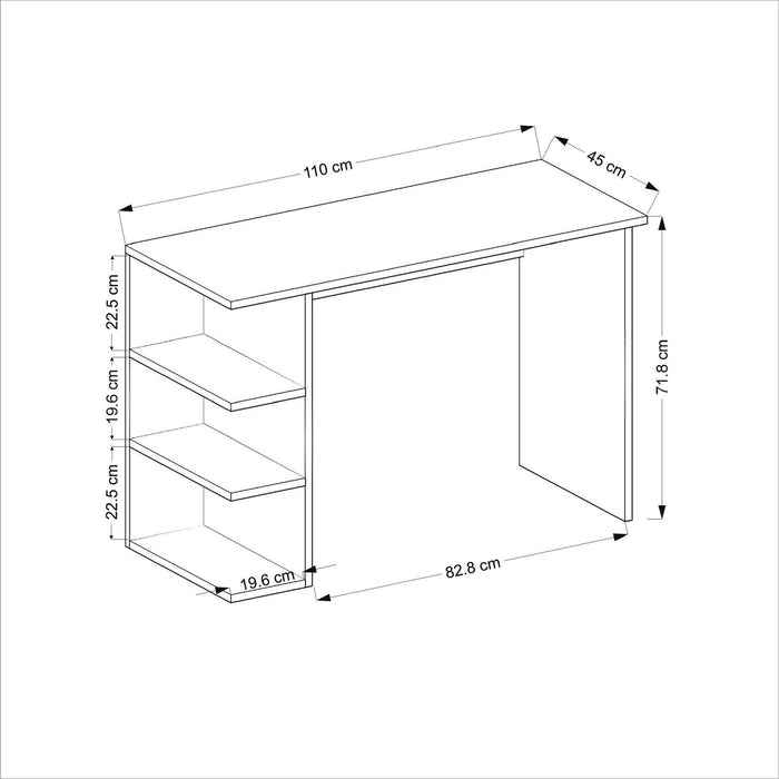 Birou Asi Home Dora - Safir Stejar, Alb