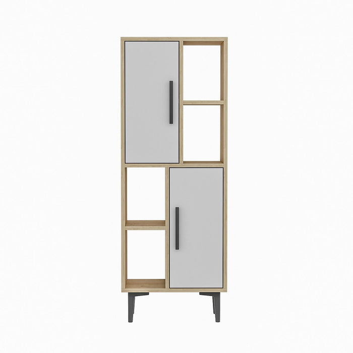 Dulap multifunctional Asi Home Leni - Sapphire Oak, White,  Stejar/
Alb, 50 x135 x30 cm