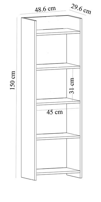 Etajera Asi Home Amy 45 Safir Stejar-Alb