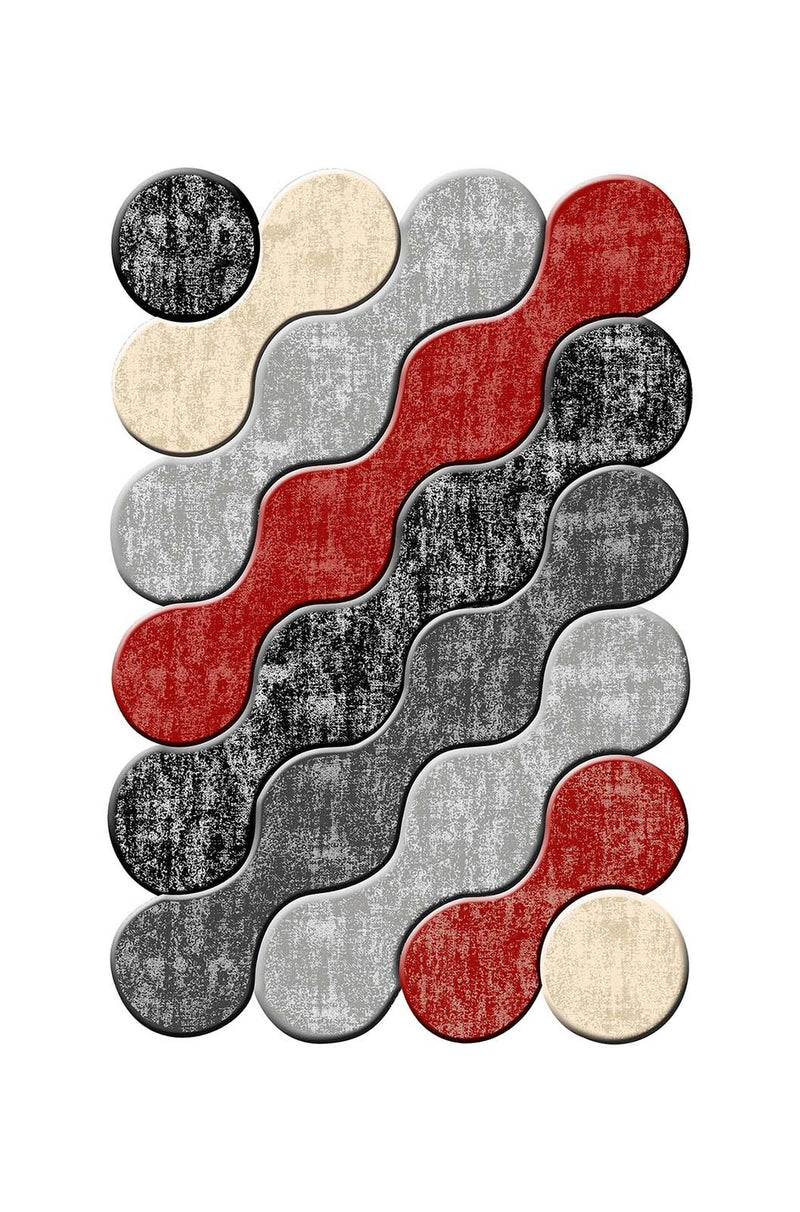 Covor Bucatarie Asi Home Circle, 60 x 100cm, Poliester, Multicolor