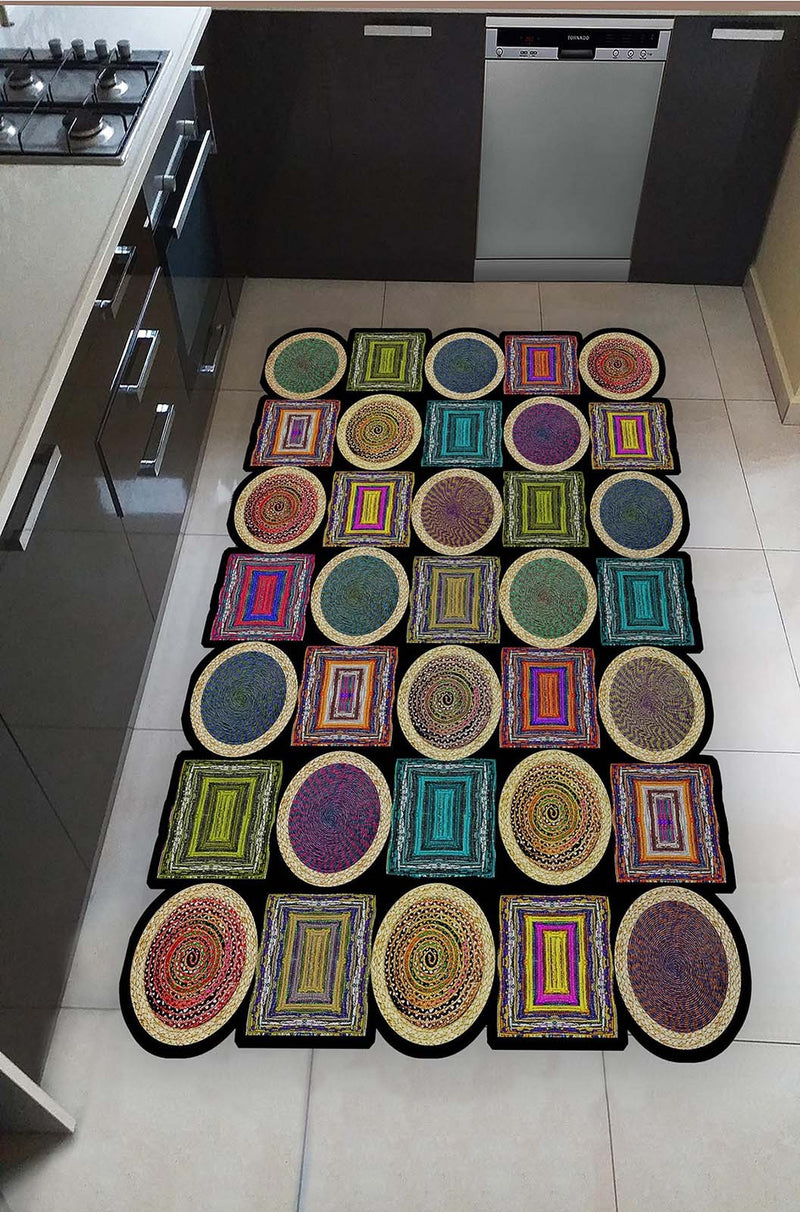 Covor Bucatarie Asi Home Colors, 60 x 100cm, Poliester, Multicolor