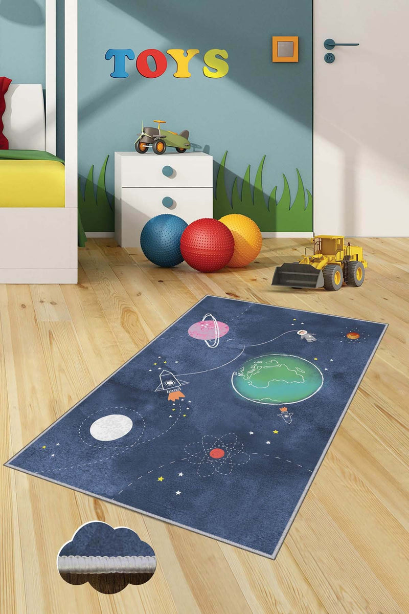Covor Camera Copii Asi Home Space, 80 x 150cm, Poliester, Multicolor