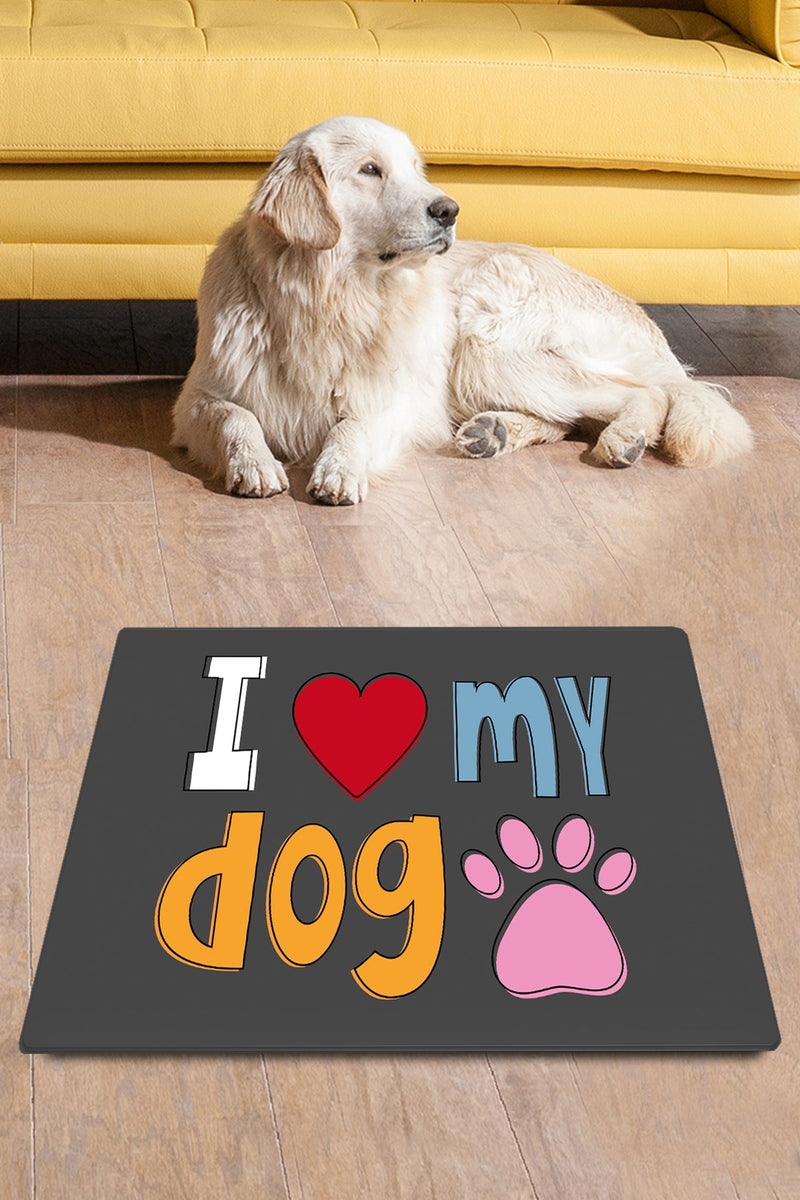 Covoras Asi Home I Low My Dog, 40 x 60cm, PVC, Multicolor