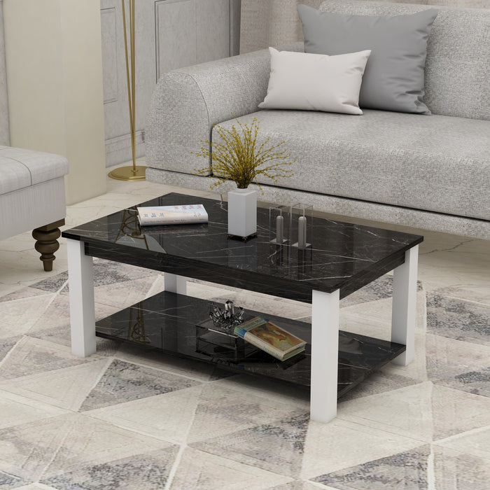 Masuta de Cafea Asi Home Larissa - Negru Marble