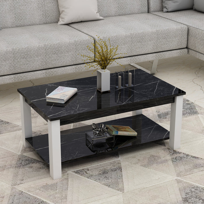 Masuta de Cafea Asi Home Larissa - Negru Marble