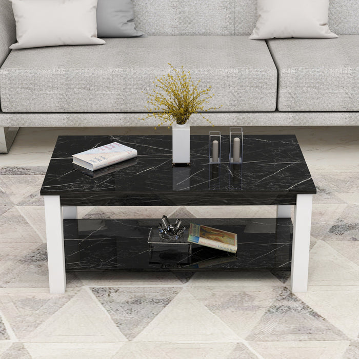 Masuta de Cafea Asi Home Larissa - Negru Marble