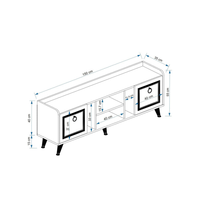 Comoda TV Asi Home Ruby - Alb