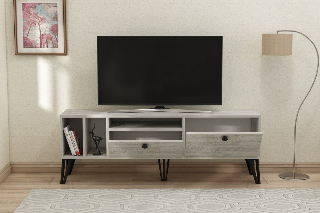 Comoda TV Asi Home Aris, 150 cm x 53 cm x 35 cm, Gri,
Alb